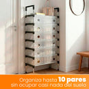 Organizador de zapatos 6 niveles cubiert  en Acero Inoxidable